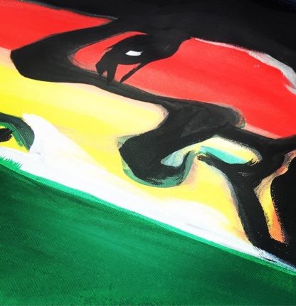 Bob Marley Painting on Denim Shirt - Image 9